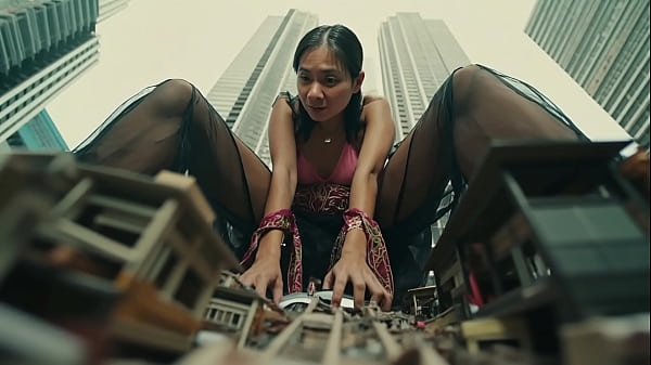 Asian Giantess Plays With Tiny House Like They Are Toys
